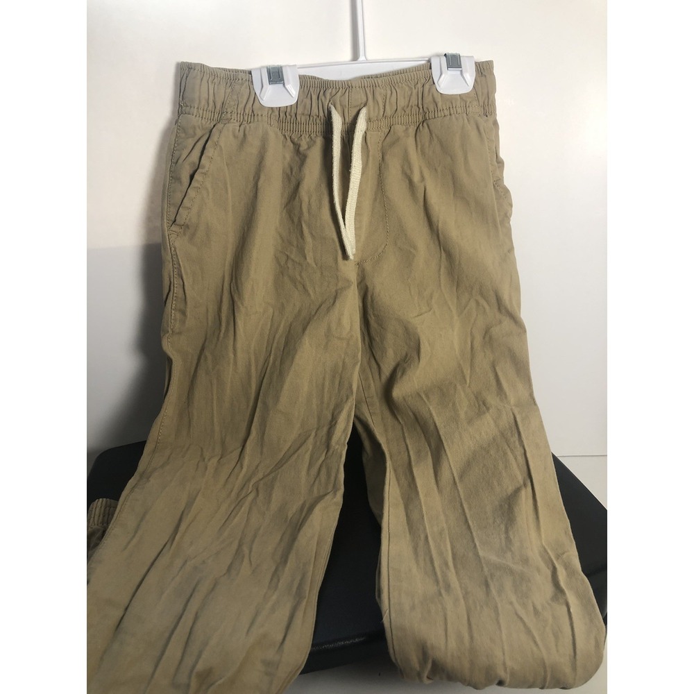 The Children's Place Boys Size 8 Tan Khaki Pants Elastic‎ Waist Pre-Owned